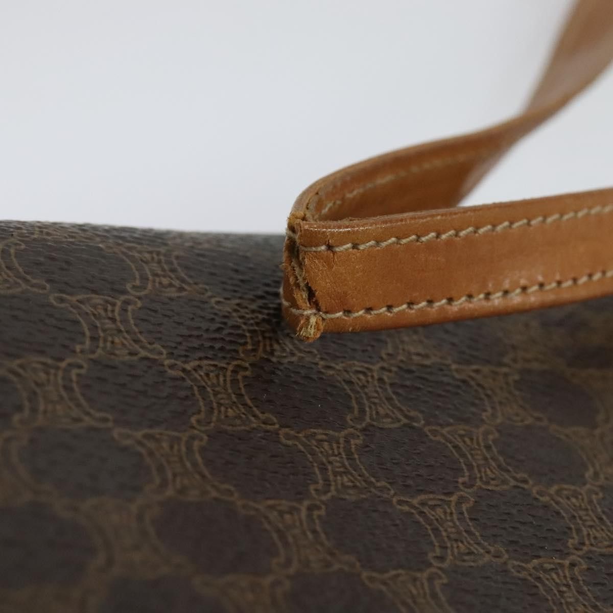 Celine CELINE Macadam Canvas Shoulder Bag Pvc Leather Brown Gold Size ONE SIZE - 9 Thumbnail