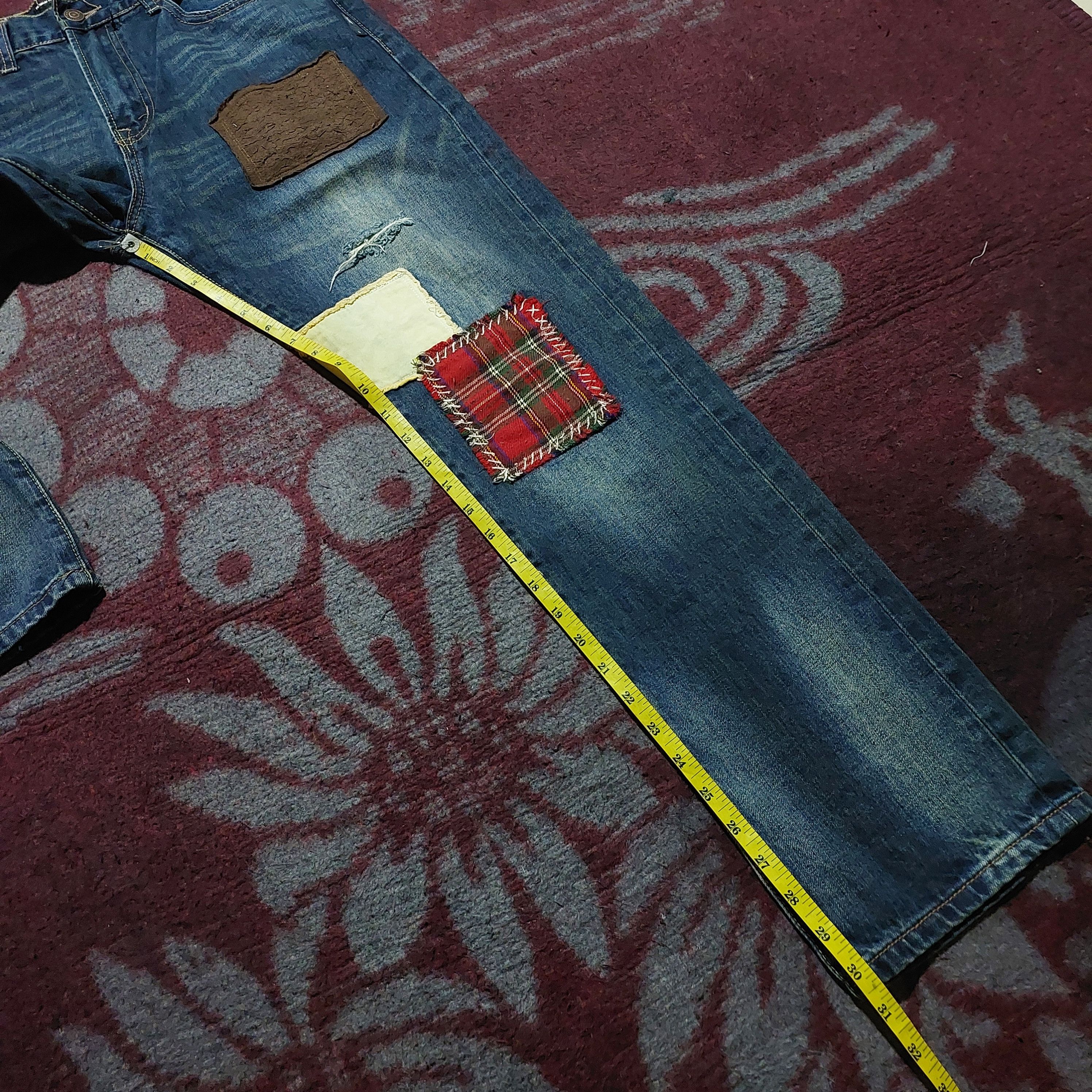 izzue Izzue Japan patchwork blue denim Size US 33 - 19 Thumbnail
