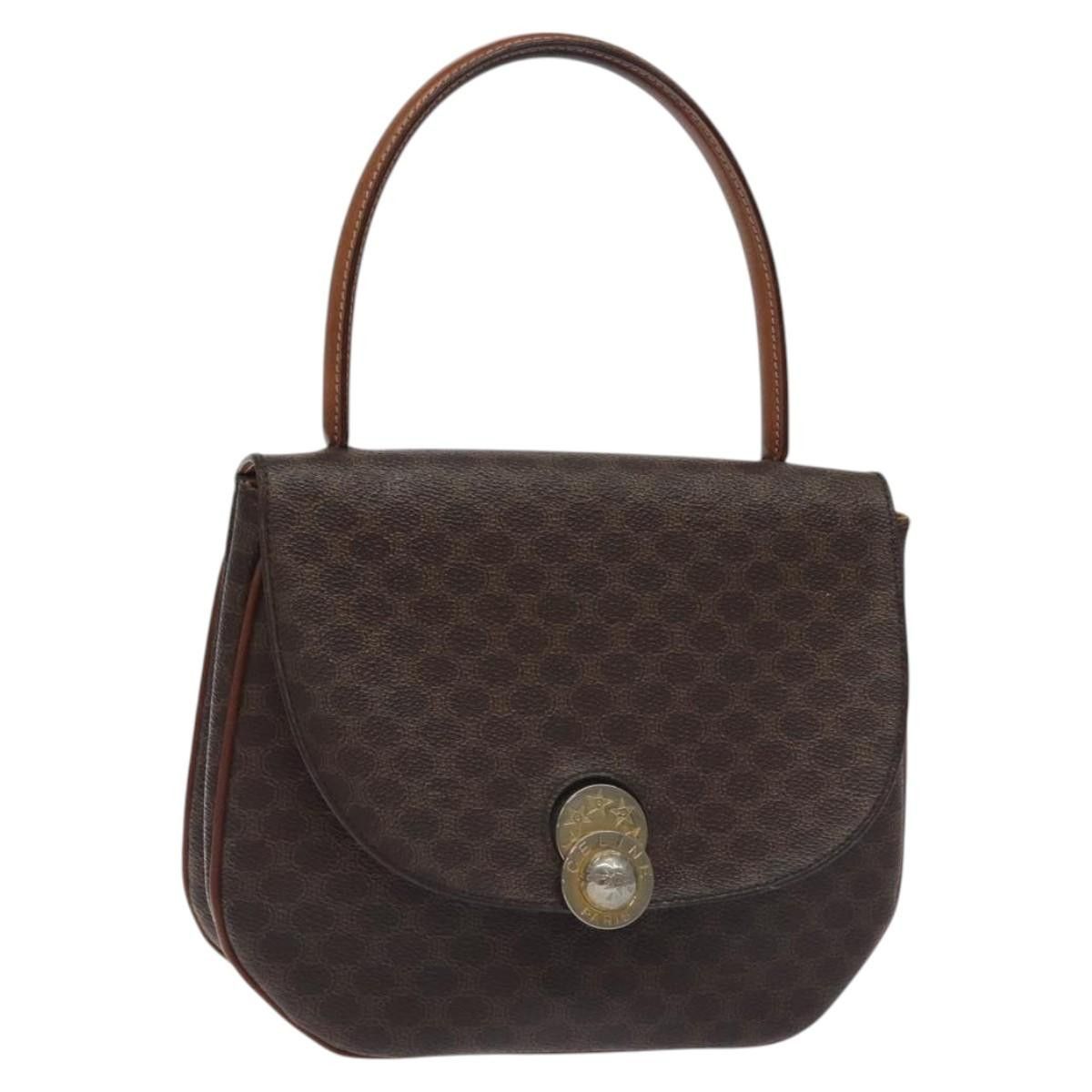 Celine CELINE Macadam Canvas Hand Bag Pvc Leather Brown Gold Size ONE SIZE - 1 Thumbnail