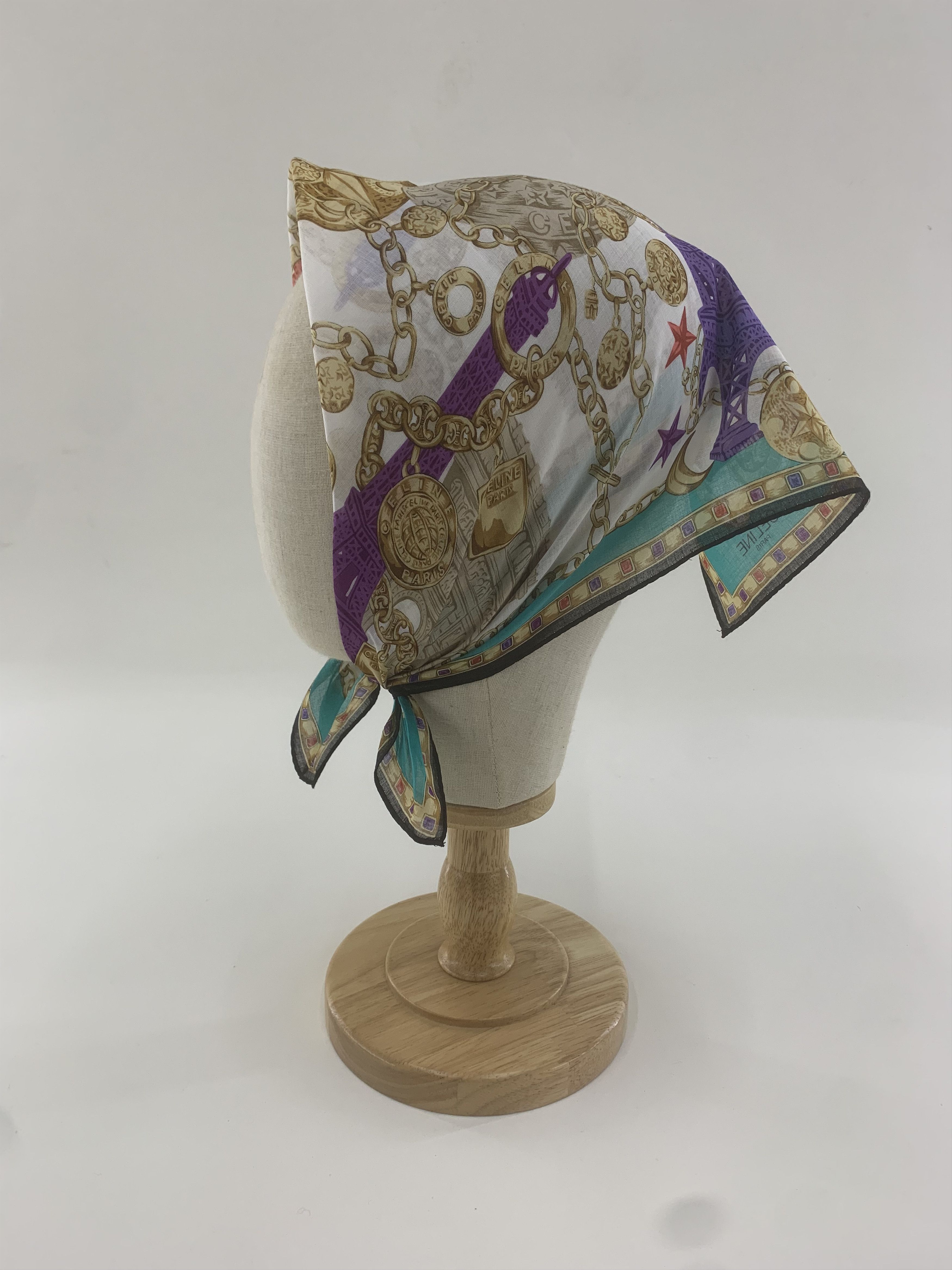 Celine Celine Handkerchief Bandana Neckerchief Square TB3480 Size ONE SIZE - 3 Thumbnail