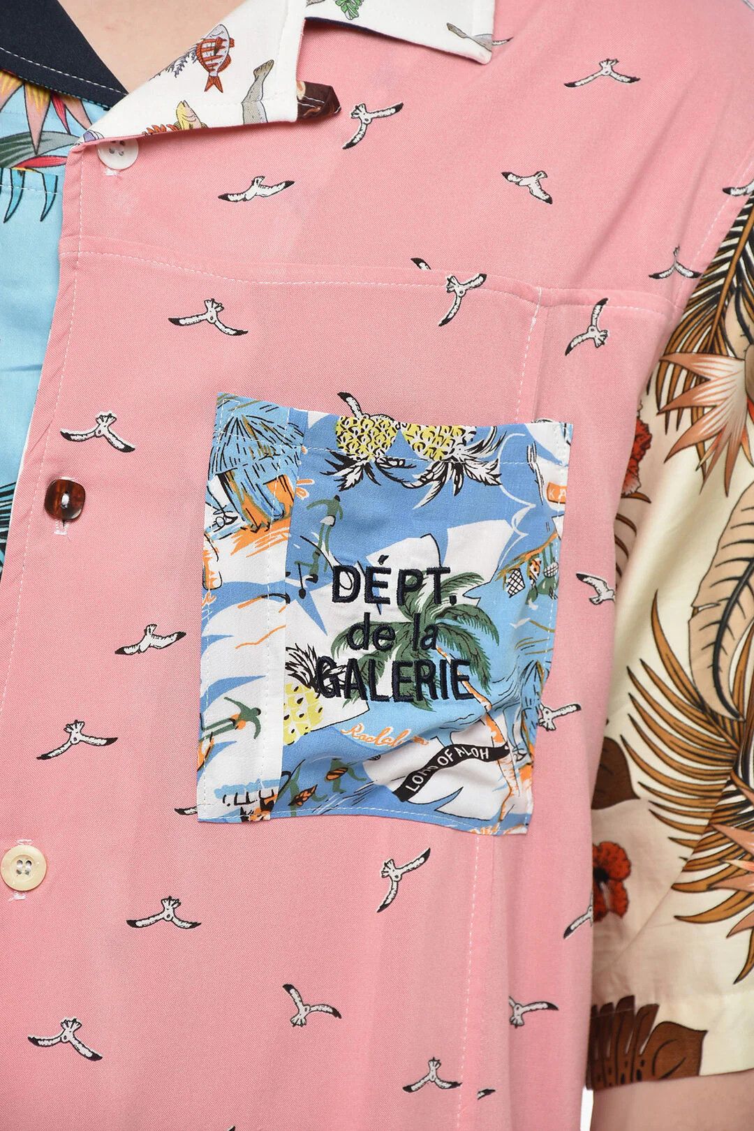 Gallery Dept. og1mm0426 Patchwork Short-Sleeve Shirt in Multicolor Size US XXL / EU 58 / 5 - 3 Thumbnail