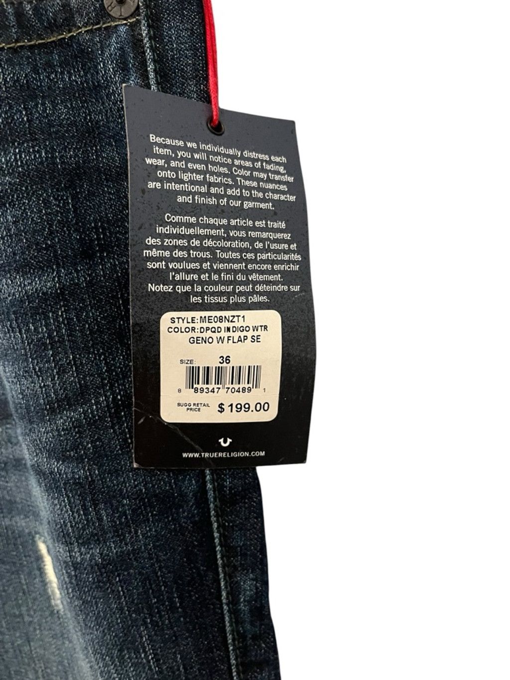 True Religion True Religion NWT Geno Slim Jeans Size 36 Flap Pocket Size US 36 / EU 52 - 2 Thumbnail