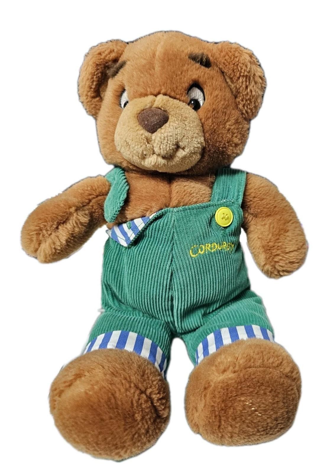 Other VTG 1997 Eden Bear Green Corduroy Overalls 10" Plush Size ONE SIZE - 1 Thumbnail