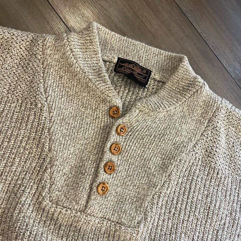 Eddie Bauer Vintage Eddie Bauer Cream Casual Sweater Men Large Size US L / EU 52-54 / 3 - 2 Thumbnail