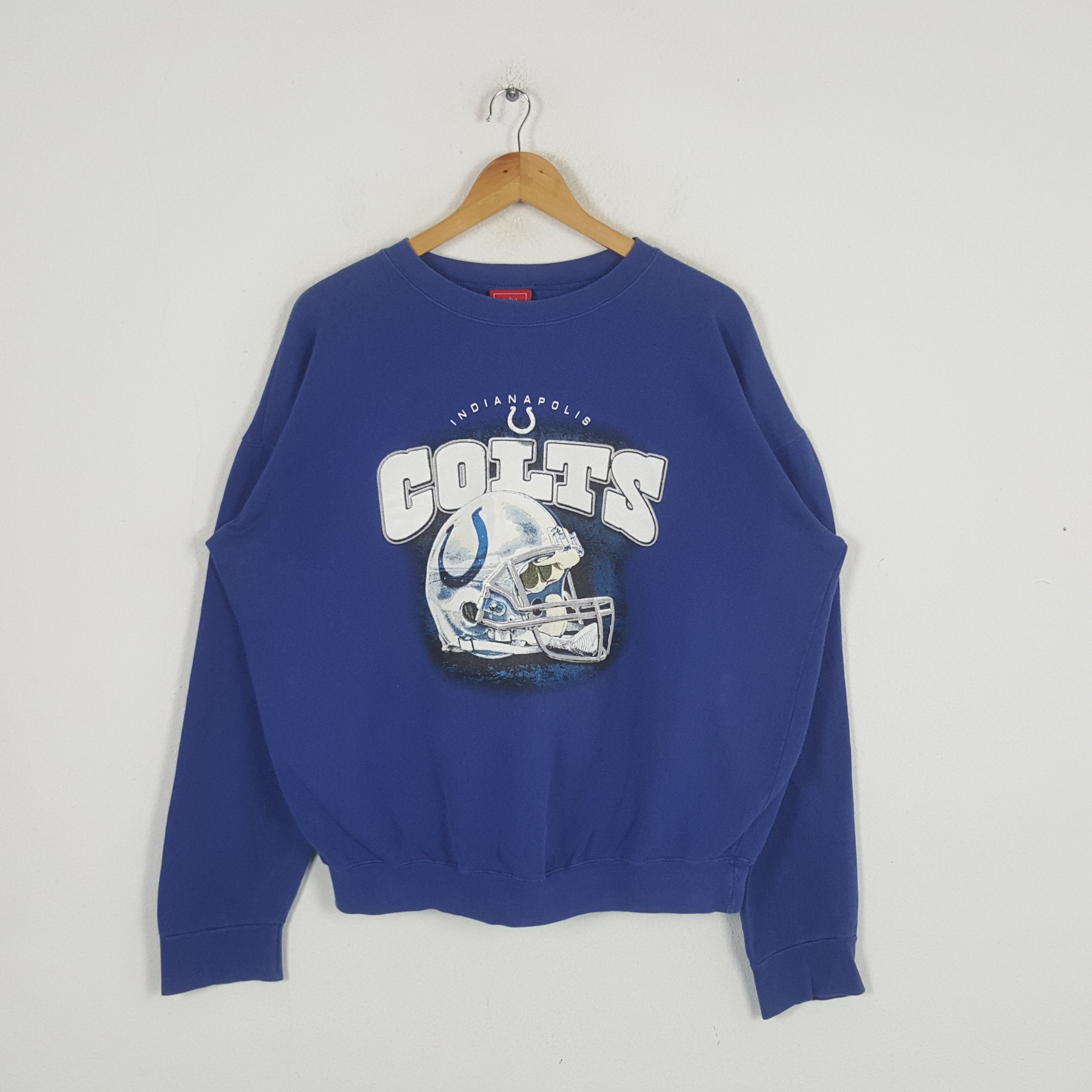 NFL × Vintage Vintage Colts Indianapolis Football Team Sweatshirt C286N1 Size US XXL / EU 58 / 5 - 1 Thumbnail