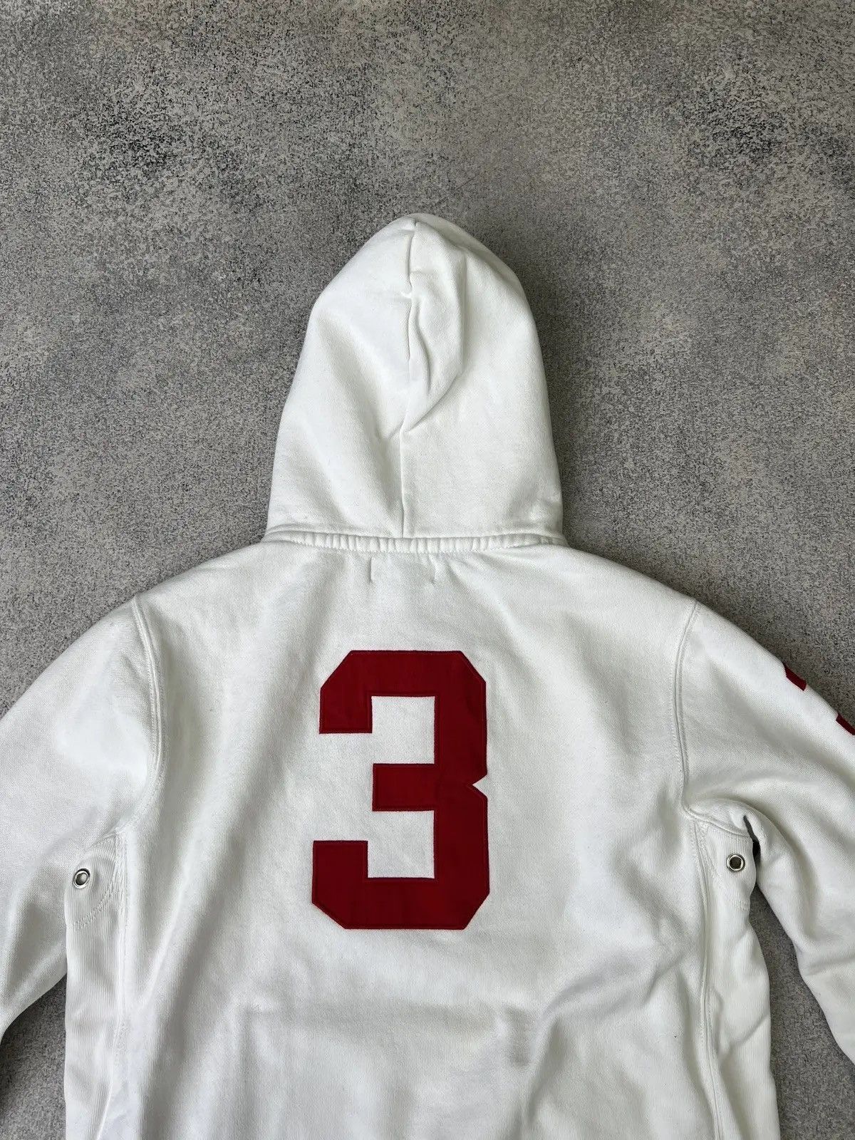 Polo Ralph Lauren × Vintage Vintage Polo Ralph Lauren PRL White Women’s Hoodie 3LXVII Size L / US 10 / IT 46 - 14 Thumbnail