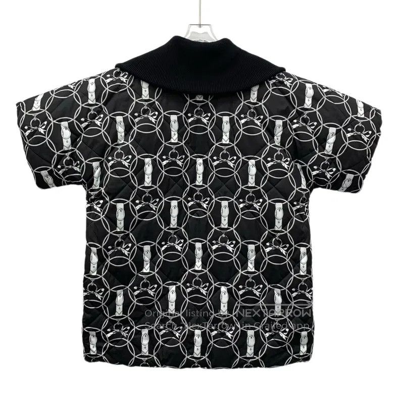 Hermes Hermes Black Diamond Pattern Geometric Printed Two-Sided W Size XXS / US 00 / IT 34 - 2 Thumbnail