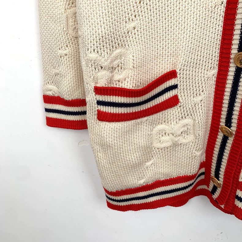 Gucci Gucci Size OS Color block striped logo jacquard hollow wool Size M / US 6-8 / IT 42-44 - 4 Thumbnail