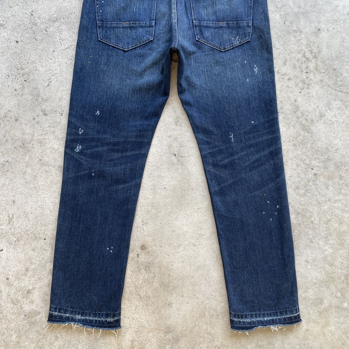 Japanese Brand Vintage Back Number Faded Denim Jeans Pants Splash Paints Size US 33 - 11 Thumbnail