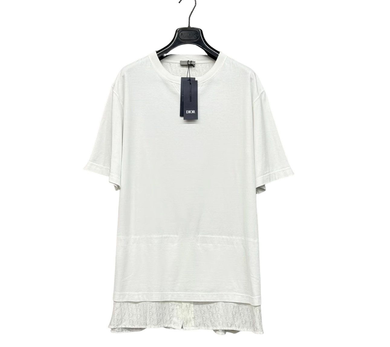 Dior Dior Oblique Silk Paneled T-Shirt L Size US L / EU 52-54 / 3 - 1 Thumbnail