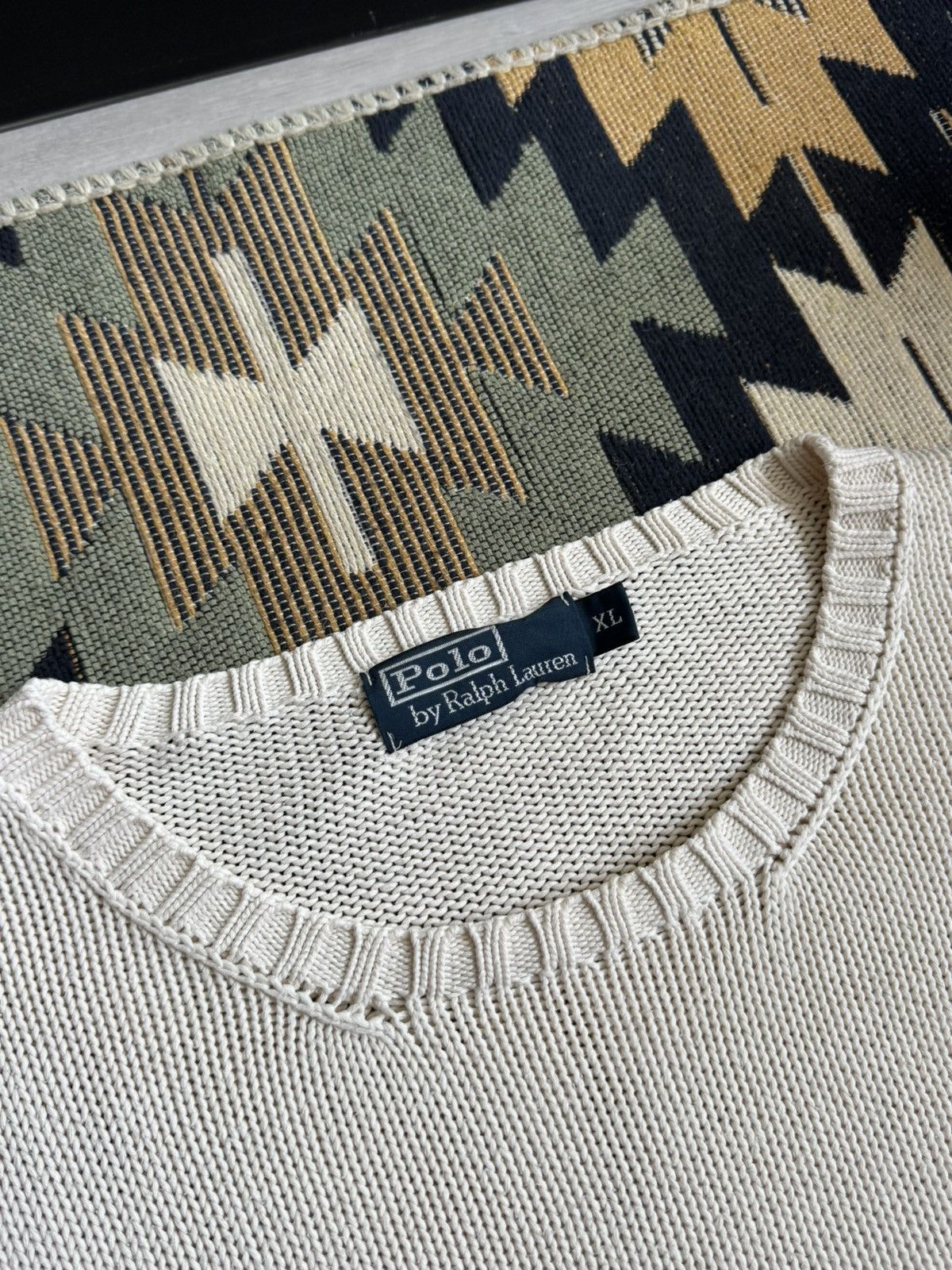 Polo Ralph Lauren Vintage 90’s Polo Ralph Lauren Cream Knitted Sweater Size US XL / EU 56 / 4 - 7 Thumbnail