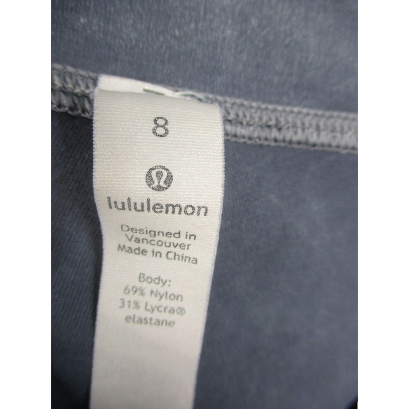 Lululemon Lululemon Leggings Womens 8 Gray High Rise Ankle Yoga Pants Nylon Lycra Athletic Size 30" / US 8 / IT 44 - 6 Thumbnail