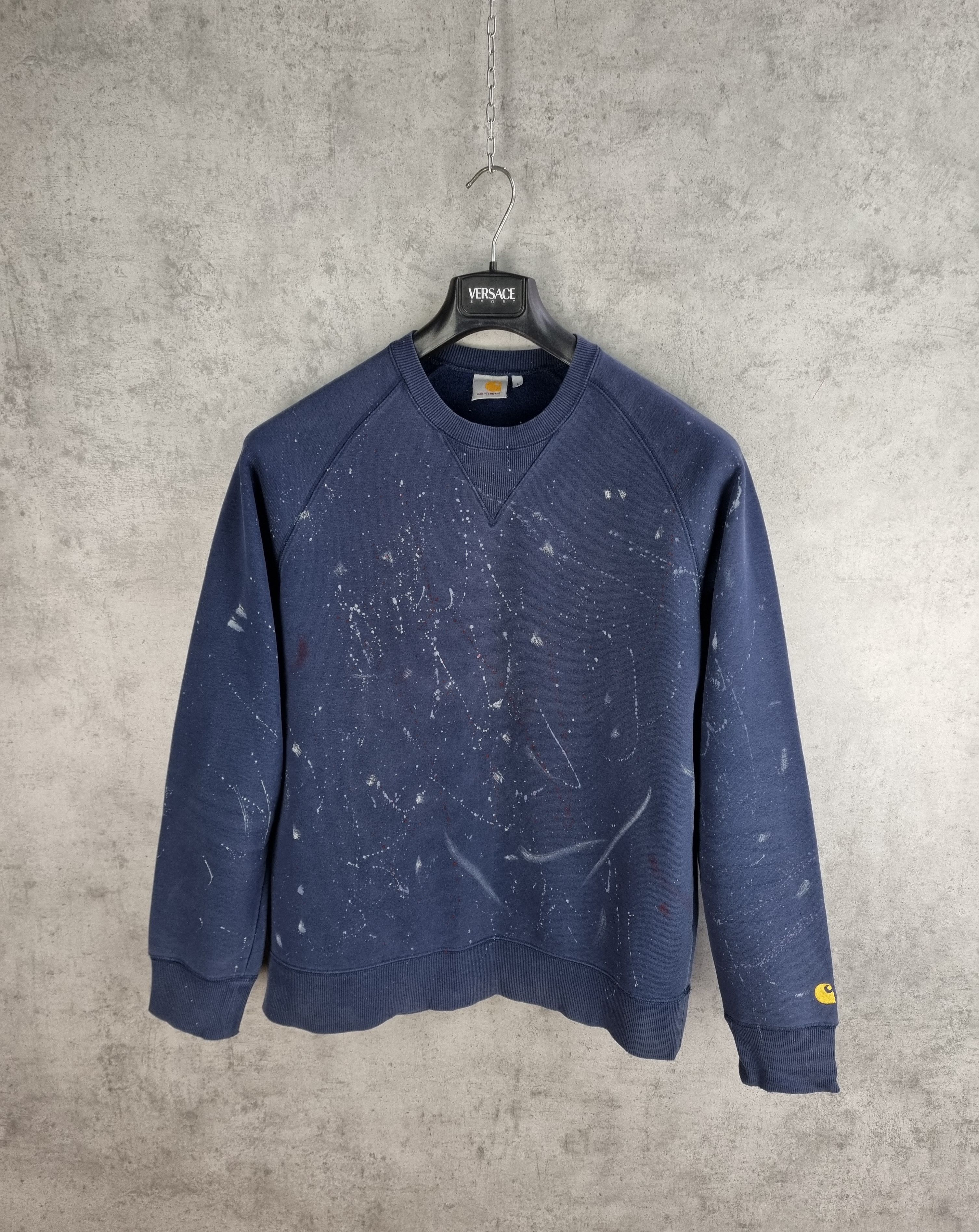 Carhartt 1 of 1 Rare Custom Painted CARHARTT crewneck Size US L / EU 52-54 / 3 - 1 Thumbnail