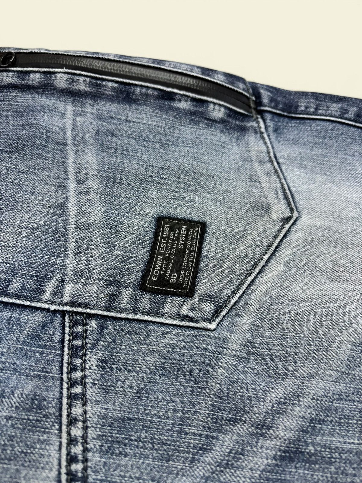 Comme des Garcons Japan Edwin Blue Trip Cargo Ultility Fade Jeans Size US 34 / EU 50 - 6 Thumbnail