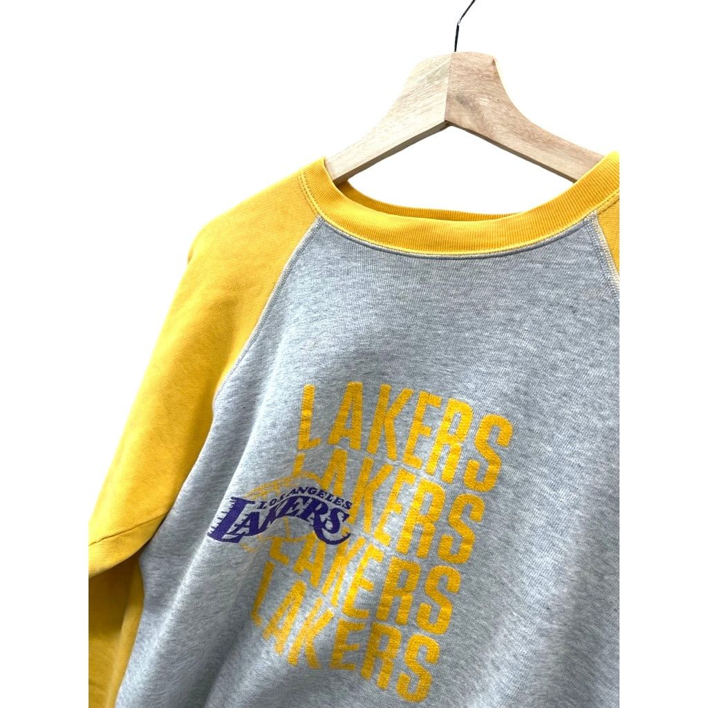 Champion × Vintage Vintage 1990's Los Angeles Lakers Champion Two-Tone Crewneck Size S / US 4 / IT 40 - 5 Thumbnail