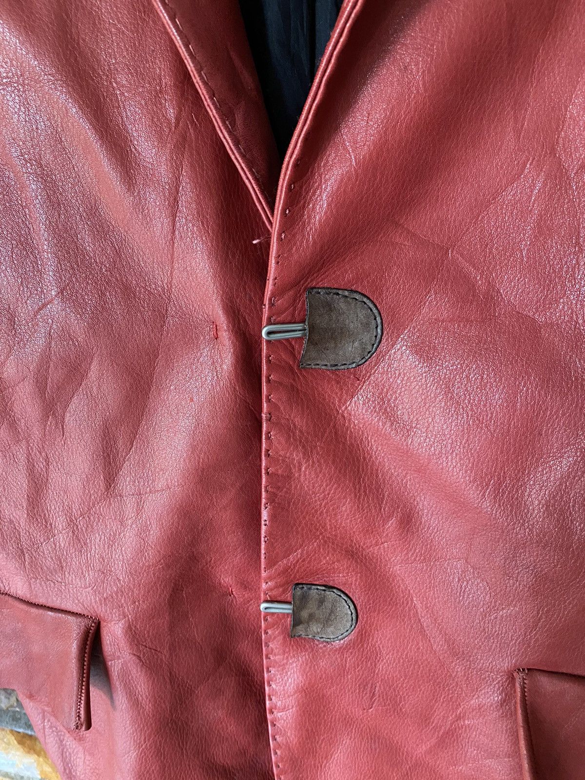 Yohan Serfaty AW2009 iconic Yohan red Leather jacket y/project Size US M / EU 48-50 / 2 - 7 Thumbnail