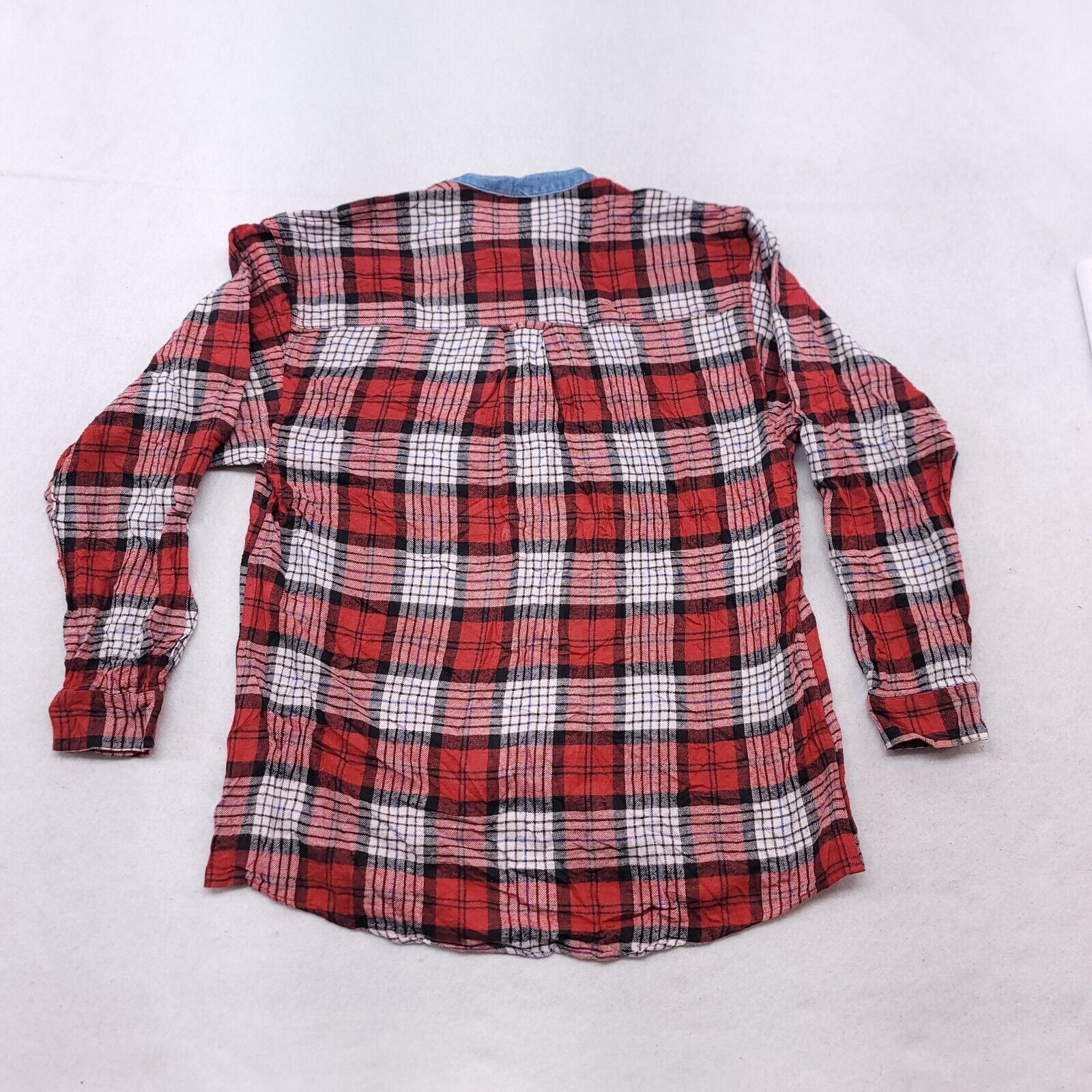 Wrangler Wear First Tartan Flannel Shirt Mens Size Medium M Red White Size US M / EU 48-50 / 2 - 10 Thumbnail