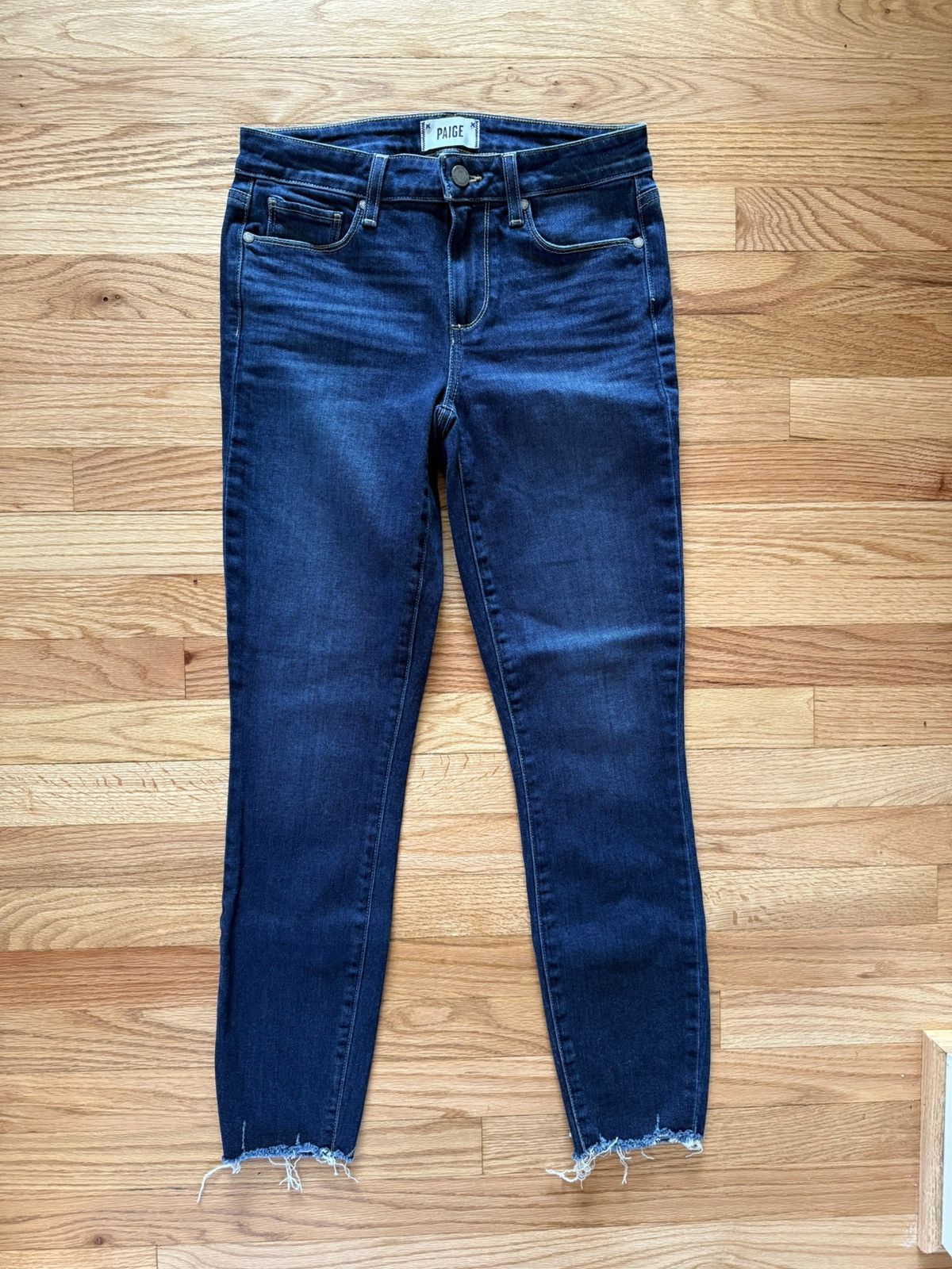 Paige Paige Verdugo Ankle Skinny Jeans “Devoted” 27 W Fringe Legs Size 27" / US 4 / IT 40 - 1 Thumbnail