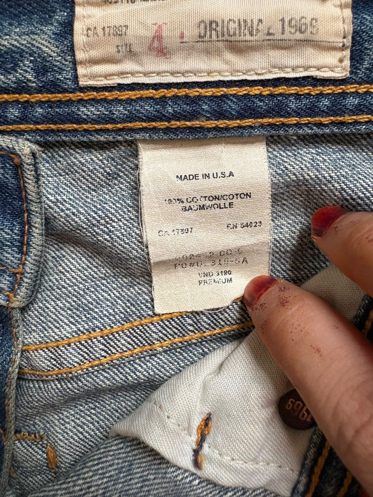 Gap Vintage Gap Tactical Patch Rusty Mud Wash Rip Flare Jeans Size US 27 - 10 Thumbnail