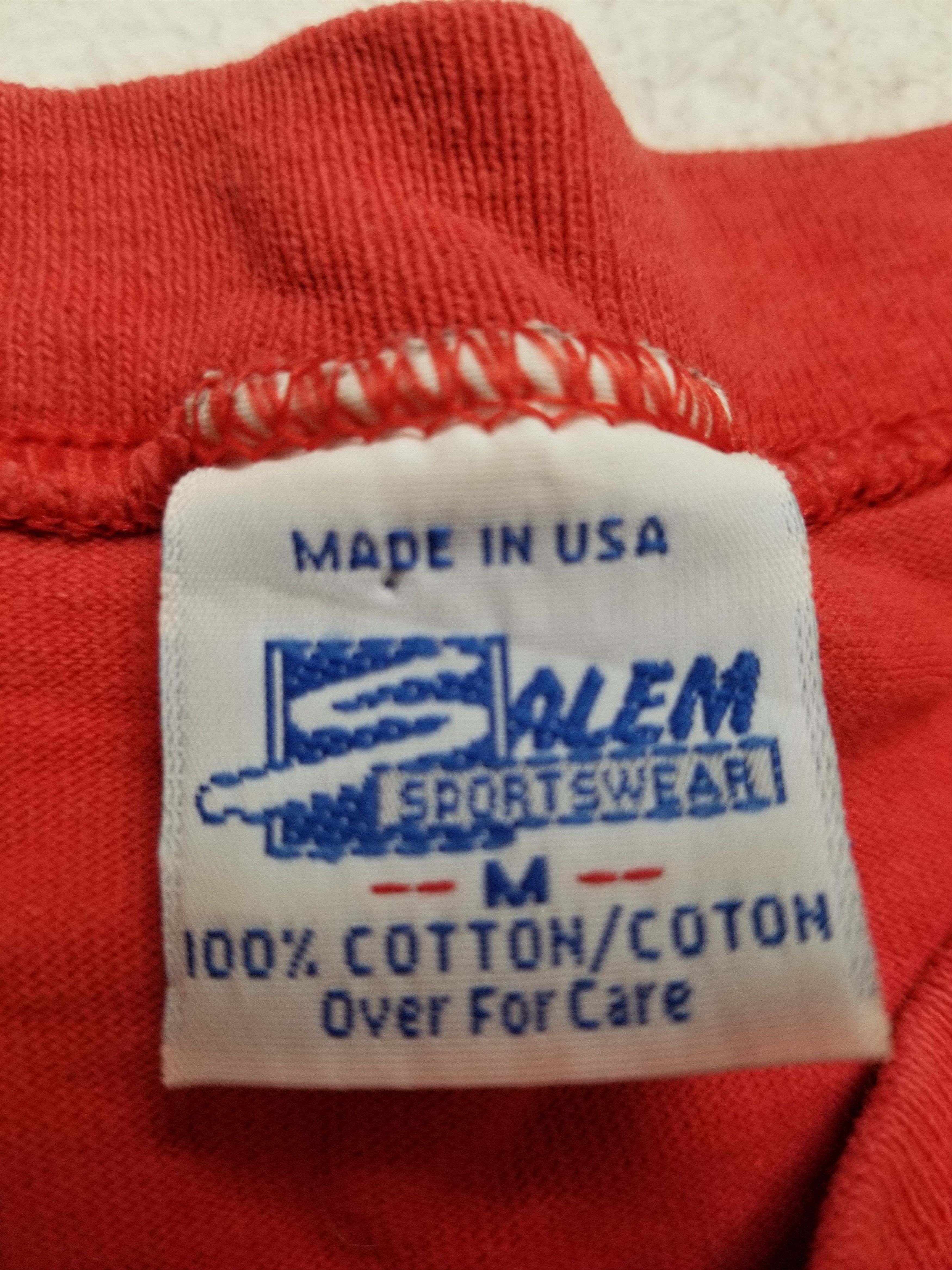 Salem Sportswear Vintage 94s SALEM SPORTWEAR CLEVELAND INDIANS MLB T-Shirt Size US M / EU 48-50 / 2 - 15 Thumbnail