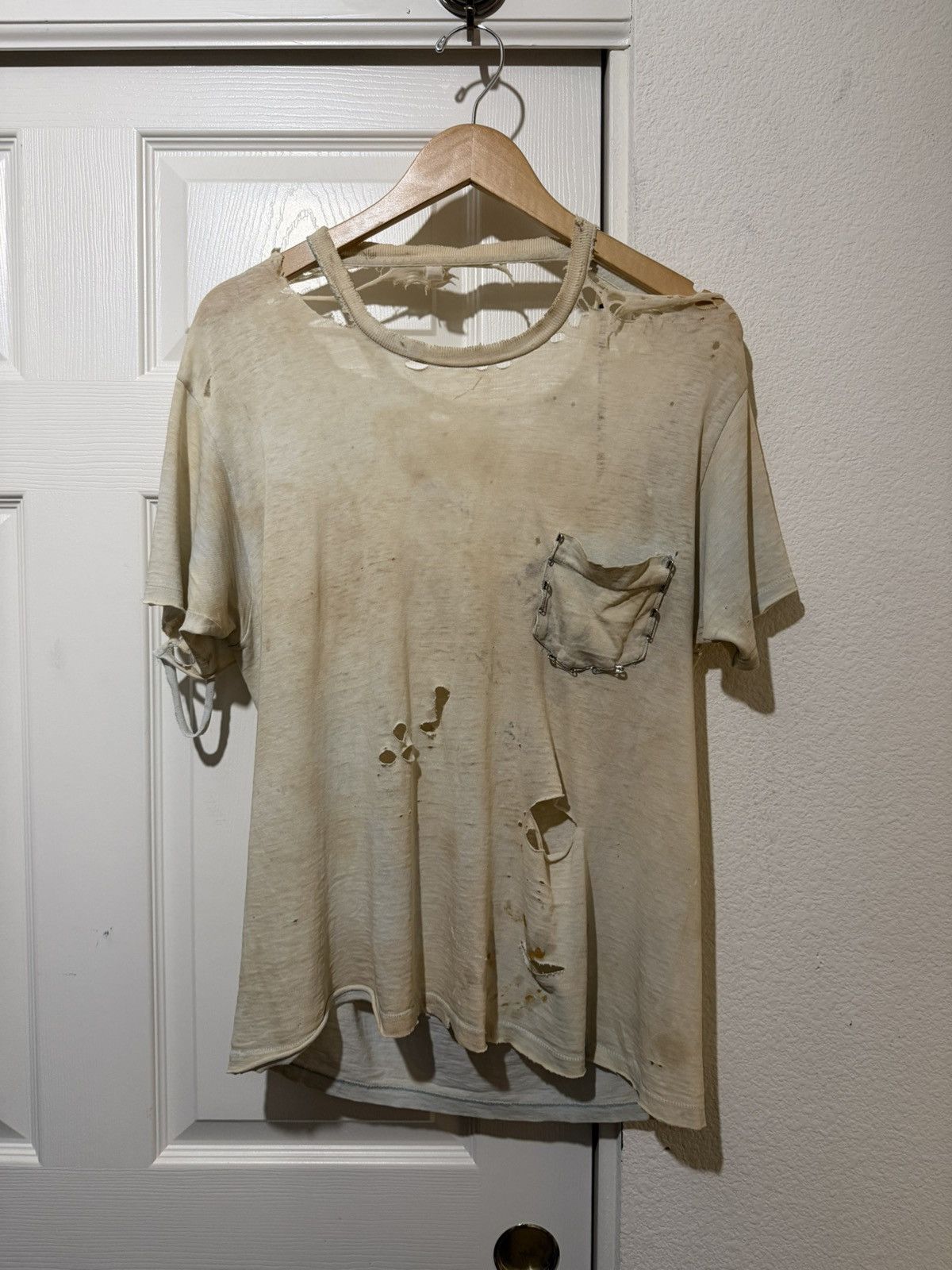 Vintage Extremely Thrashed 1970s True Vintage Blank Tee Size US M / EU 48-50 / 2 - 1 Thumbnail