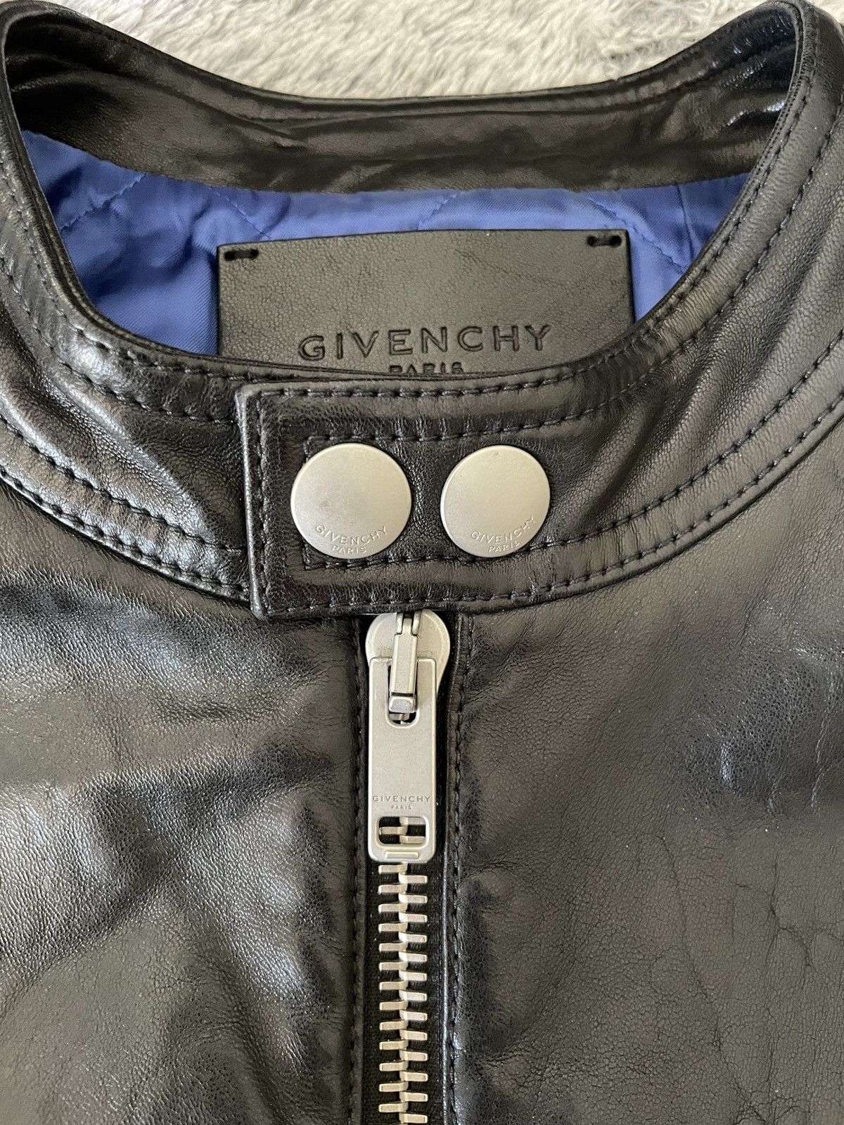 Givenchy Givenchy Logo Biker Moto Leather Jacket Size US M / EU 48-50 / 2 - 10 Thumbnail