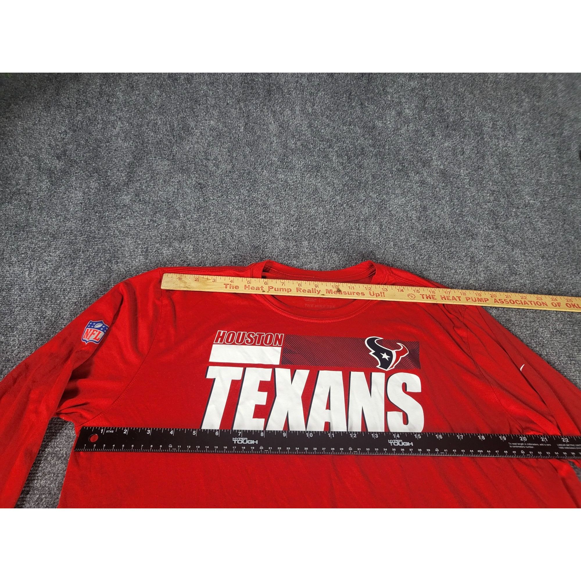 NFL Houston Texans Pullover Tshirt Men Sz XL Red Dri Fit NFL Cas Size US XL / EU 56 / 4 - 4 Thumbnail