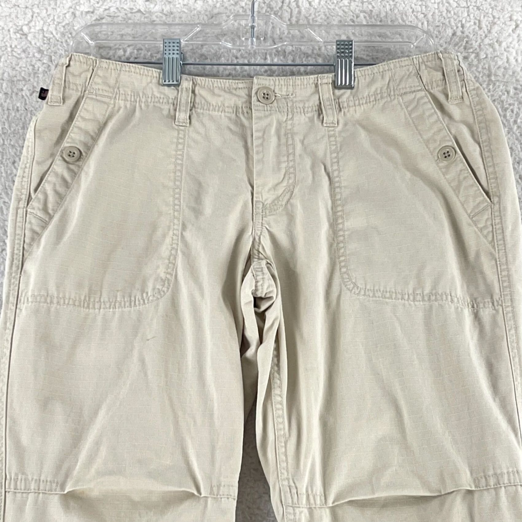 Polo Ralph Lauren Polo Jeans Co. Beige Cropped Straight Pants Womens Size 6 Casual Outdoors Vintage No Size 28" / US 6 / IT 42 - 2 Thumbnail