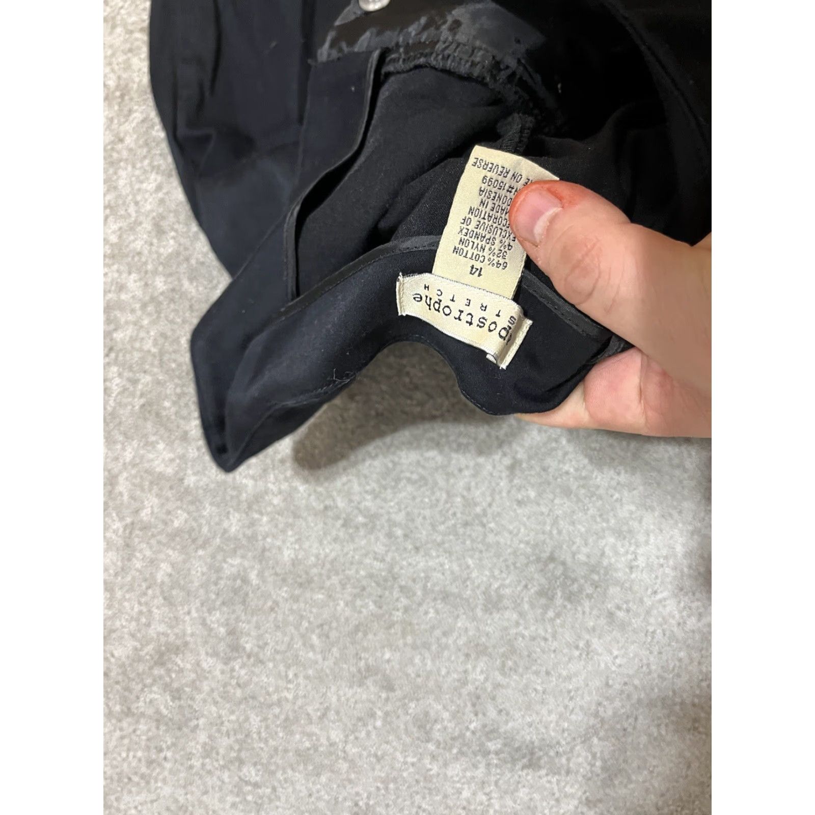 Vintage Apostrophe Black Solid Capri Pants 14 Women's Capris | Black Capri | 14 | Women Size XL / US 12-14 / IT 48-50 - 5 Thumbnail