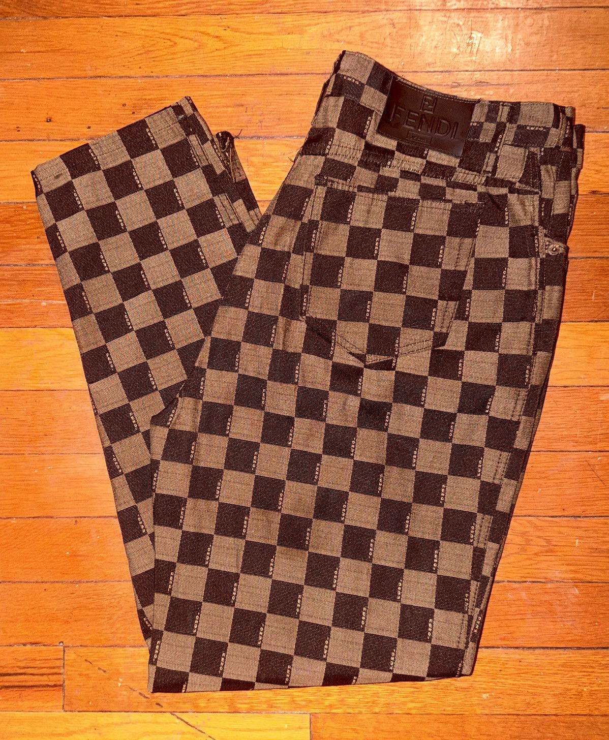 Fendi Fendi Checkered Monogram Jeans Size 36" / US 14 / IT 50 - 4 Thumbnail