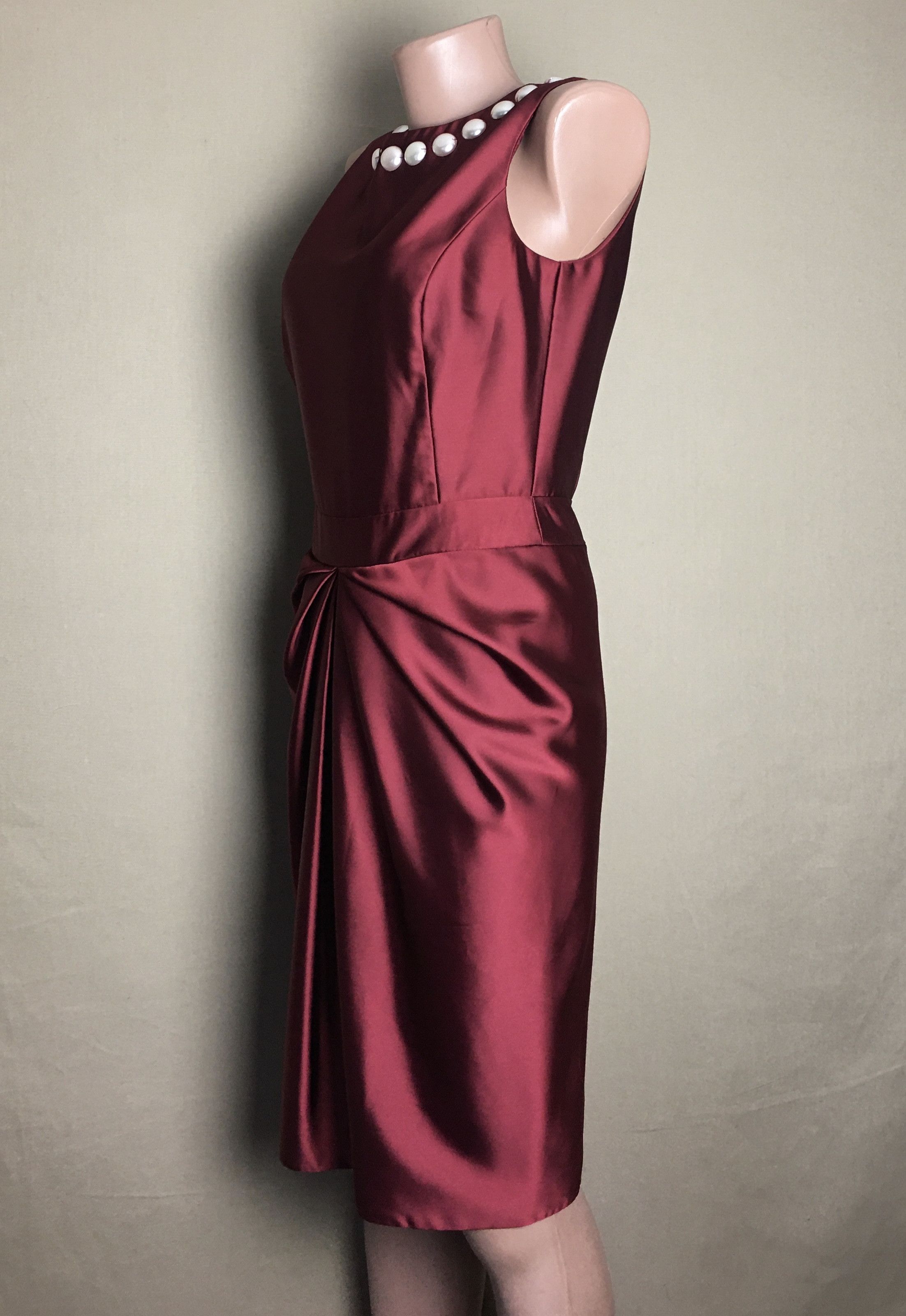 Moschino Love Moschino Red Satin Bodycon Dress UK10 US6 Size M / US 6-8 / IT 42-44 - 5 Thumbnail