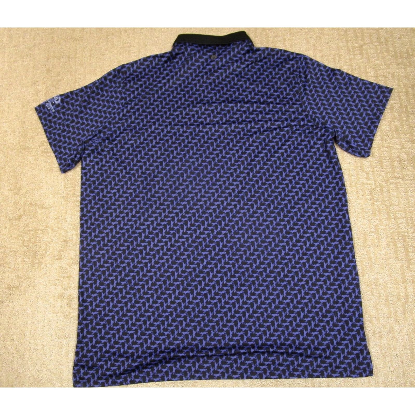 Vintage Greyson Polo Shirt Mens 2XL Blue Animal Print Broadmoor Golf Club Stretch Wolves Shirt Size US XXL / EU 58 / 5 - 4 Thumbnail