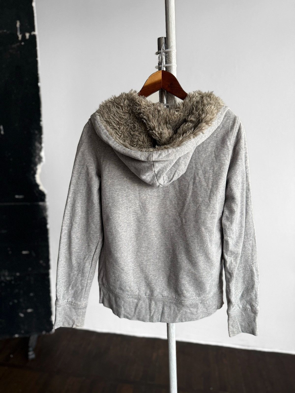 Marc O'Polo Grey Faux Fur Lined Full Zip Hooded Sweatshirt