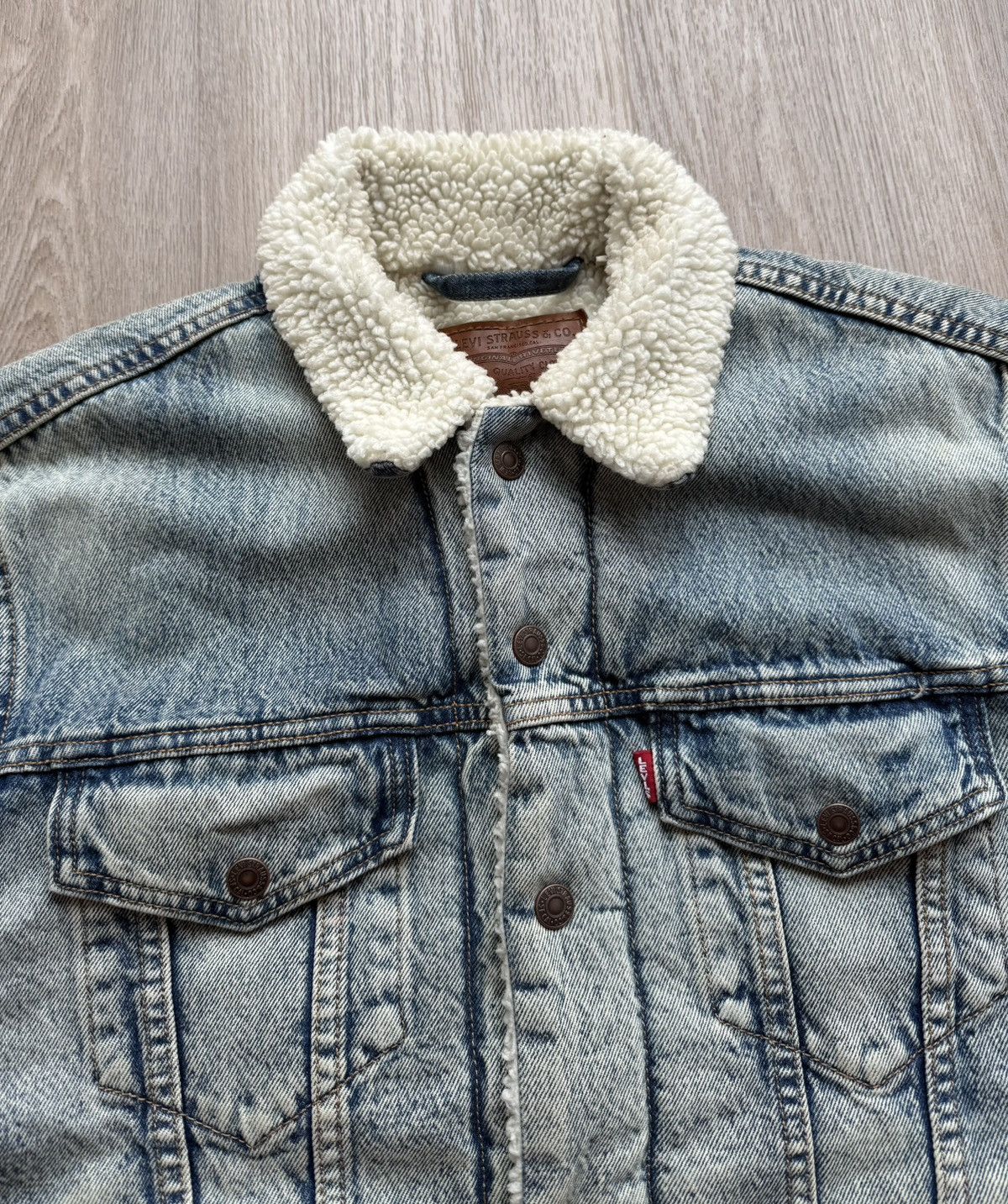 Levi's Vintage Levis Sherpa Denim Jacket Size M / US 6-8 / IT 42-44 - 3 Thumbnail