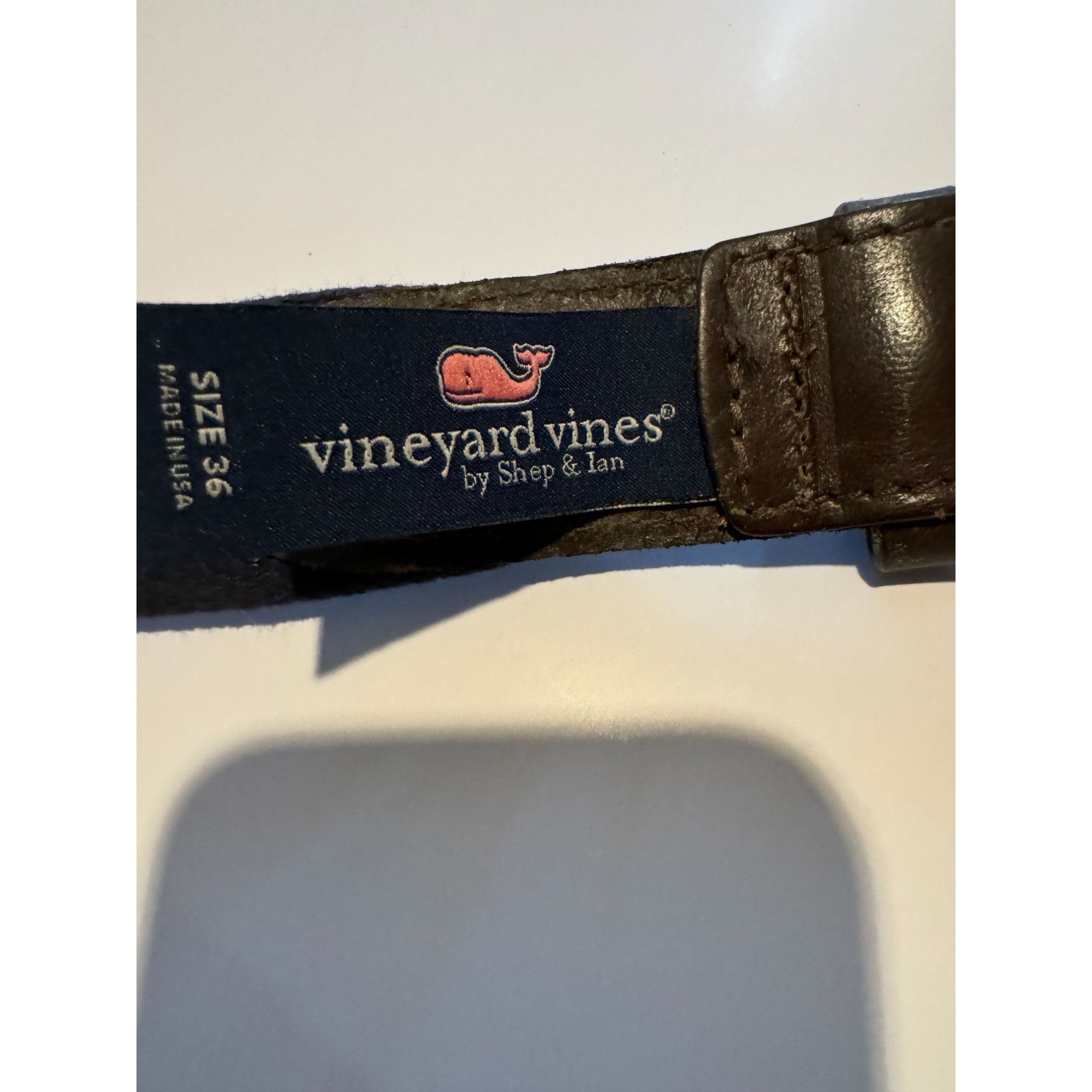 Vineyard Vines Vineyard Vines Men’s Size 36 Blue Shark Fish Belt Size 36 - 2 Thumbnail