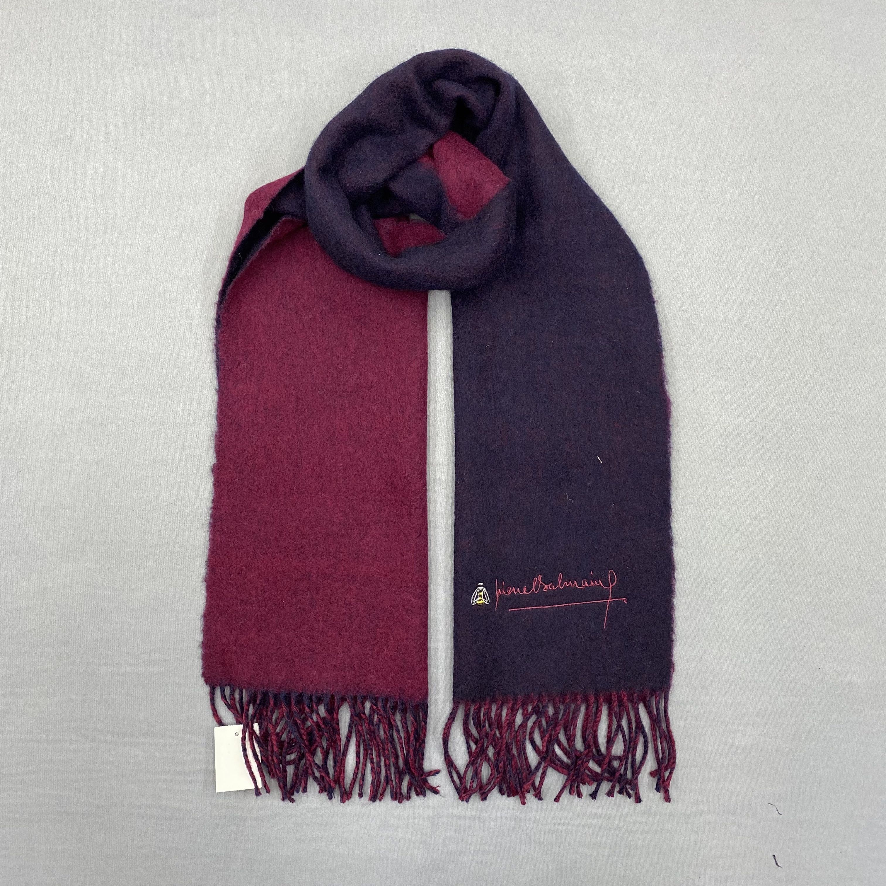 Japanese Brand Vintage Pierre Balmain Scarf Two Tone Muffler Wool Scarves Size ONE SIZE - 1 Thumbnail