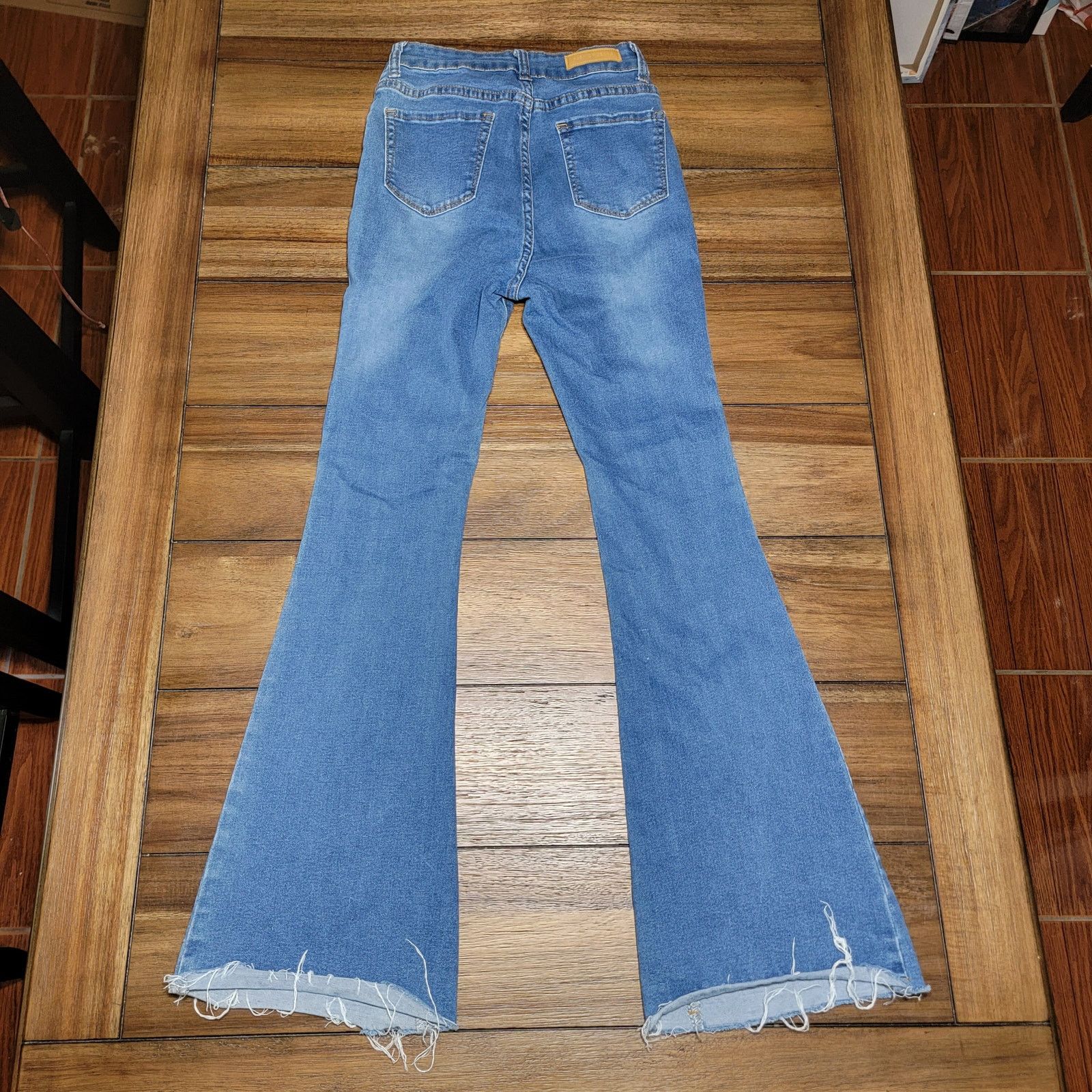 Shein Shein Denim Flare Jeans w/ Raw Hem - Size Small 4 Size 22" - 3 Thumbnail