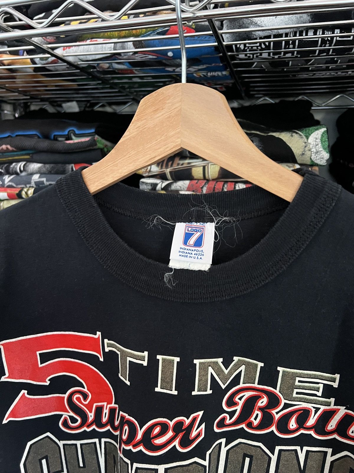 Logo 7 1995 NFL San Francisco 49ers Super Bowl 5 Time Champions Tee Size US L / EU 52-54 / 3 - 4 Thumbnail