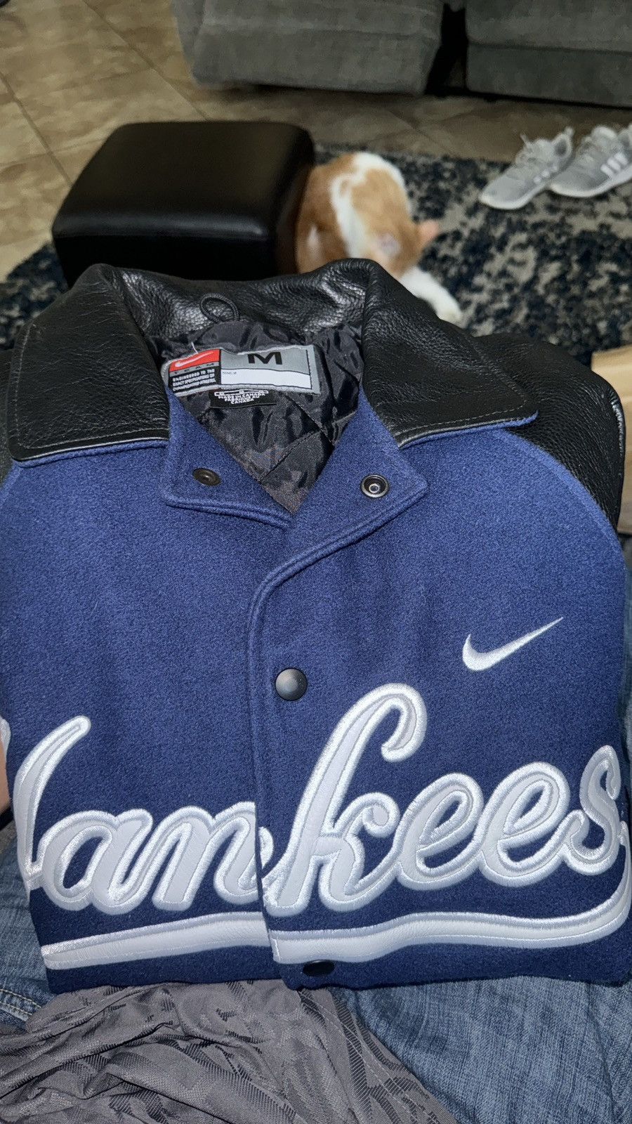 Nike × Vintage Nike Yankees Letterman Jacket Size US M / EU 48-50 / 2 - 2 Thumbnail