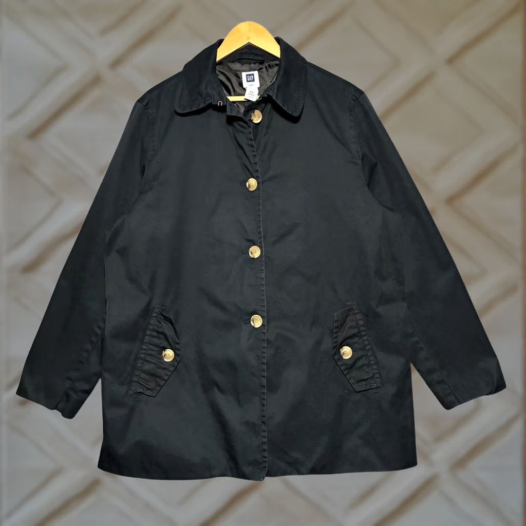 Gap Gap Button Front Coat Jacket Womens XXL Navy Blue Size XXL / US 16-18 / IT 52-54 - 1 Thumbnail