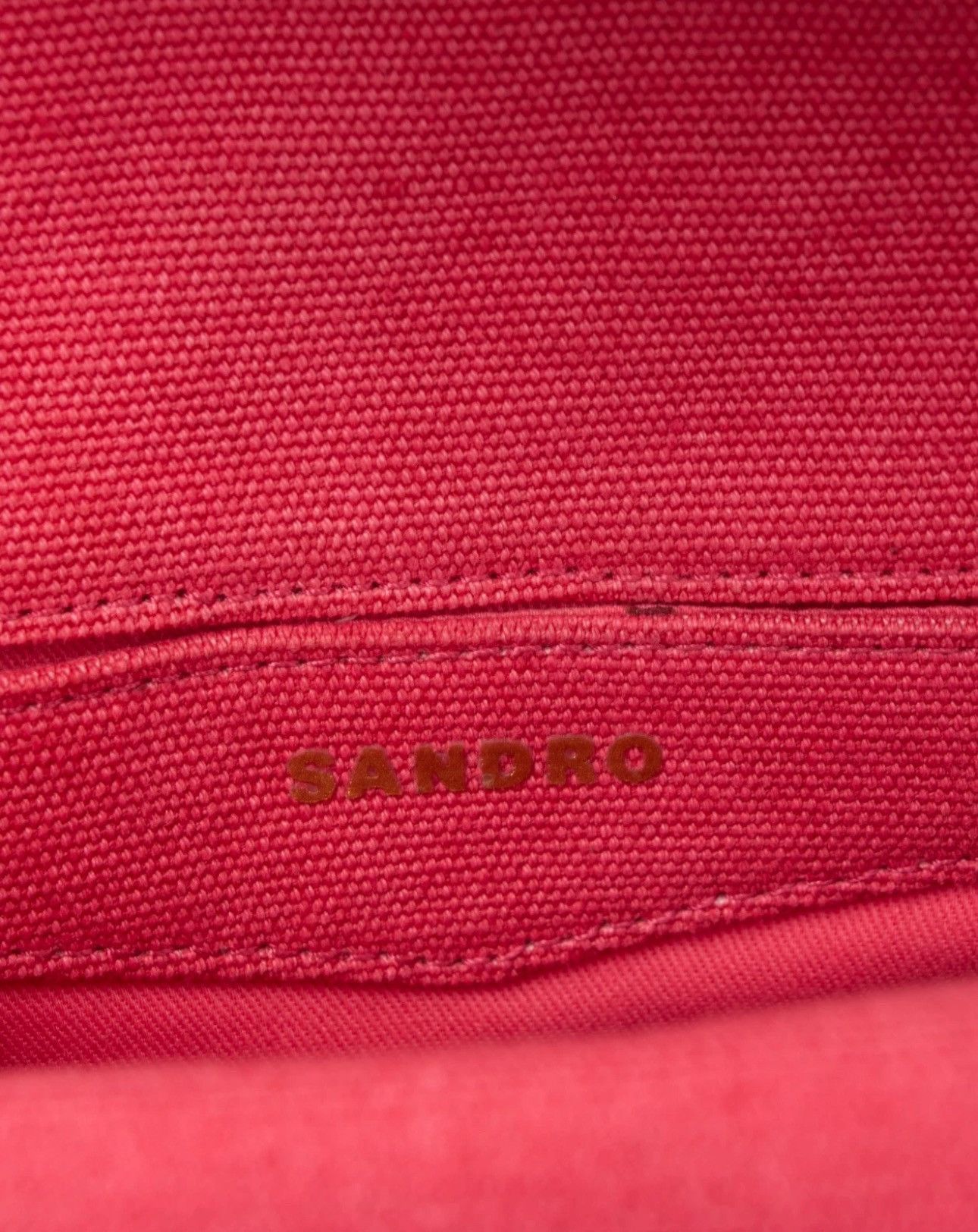Sandro 👜 Sandro Crossbody Bag - Quilted Yza Model (Pink Canvas) Size ONE SIZE - 4 Thumbnail