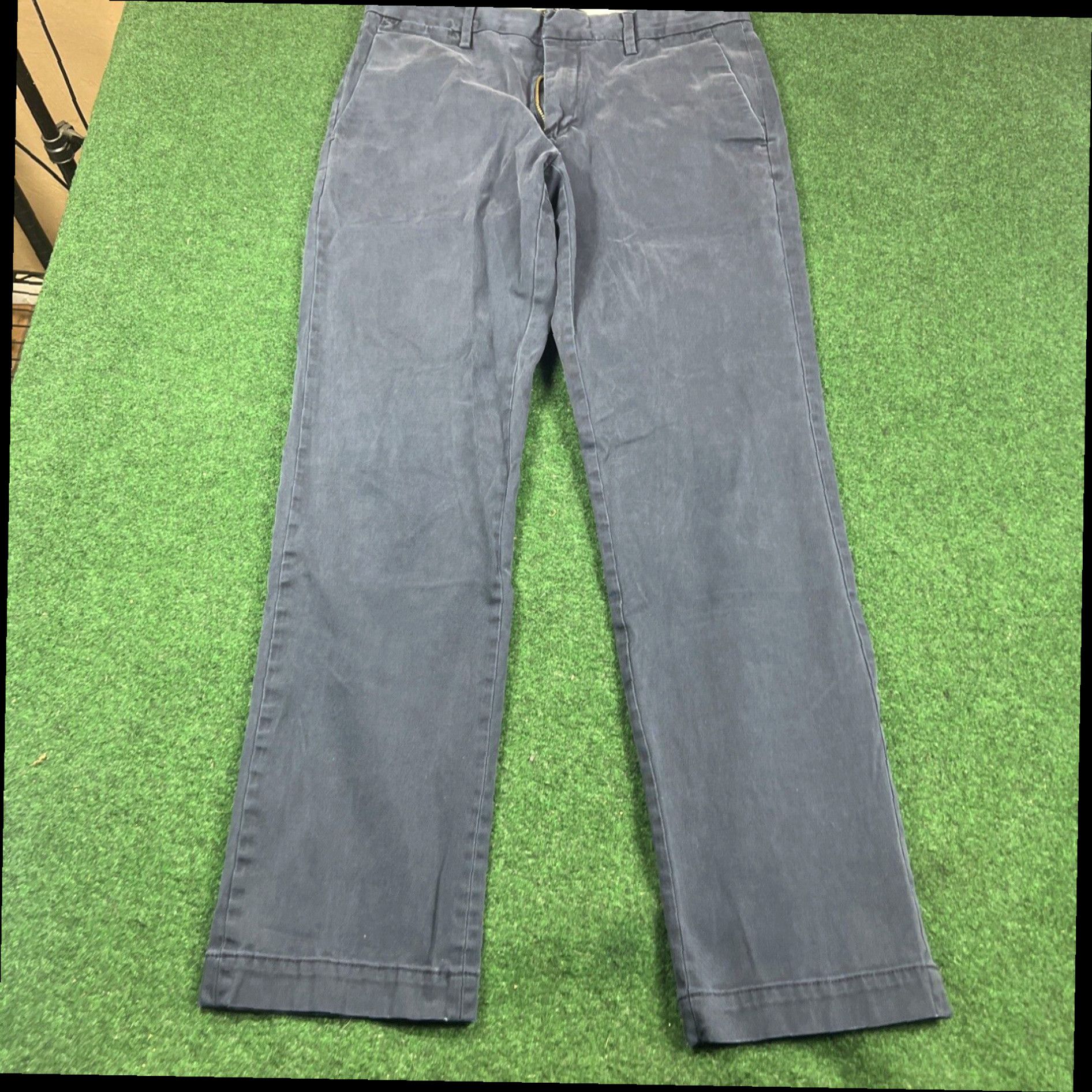 Banana Republic Banana Republic Aiden Men's Slim Fit Navy Blue Twill Chino Size 32x32 Size ONE SIZE - 4 Thumbnail