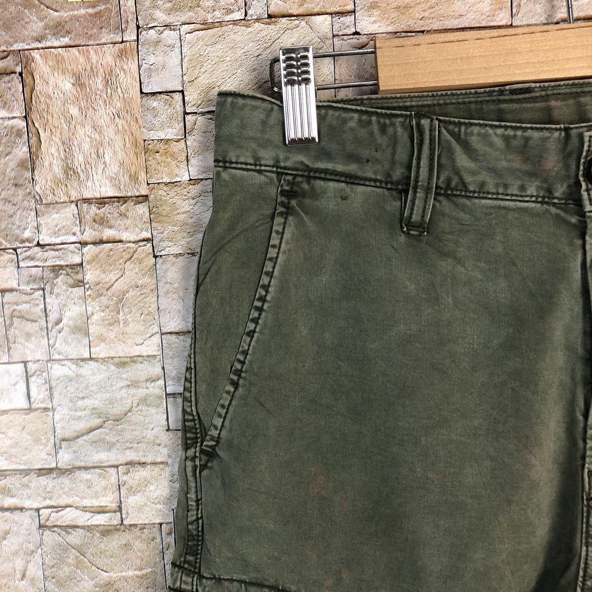 Faded Glory Uniqlo Green Cargo utility japan Multipocket Pants #A448 Size US 29 - 7 Thumbnail