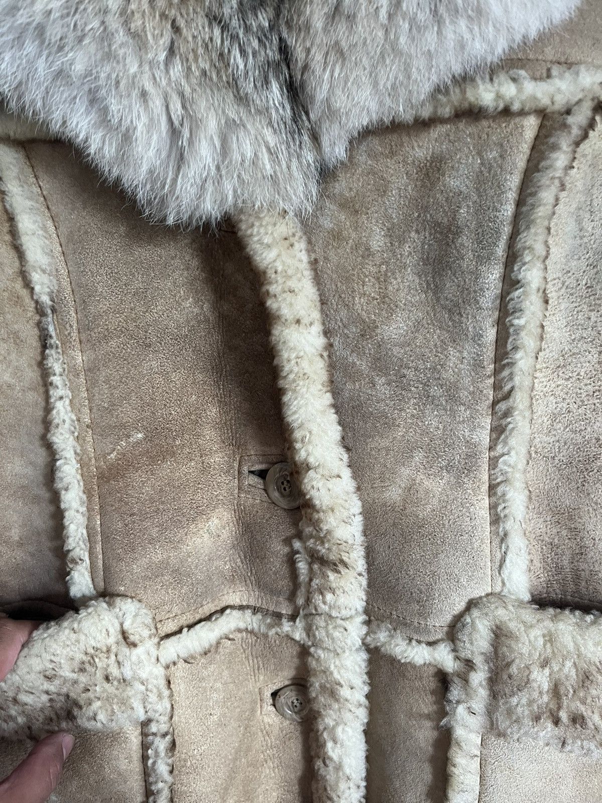 Genuine Leather Shearling Sheepskin Jacket For Woman’s Size L / US 10 / IT 46 - 2 Thumbnail