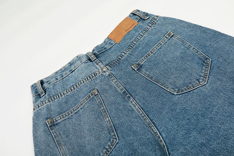 Vintage American retro washed wide-leg slanted button jeans Size US 32 / EU 48 - 5 Thumbnail