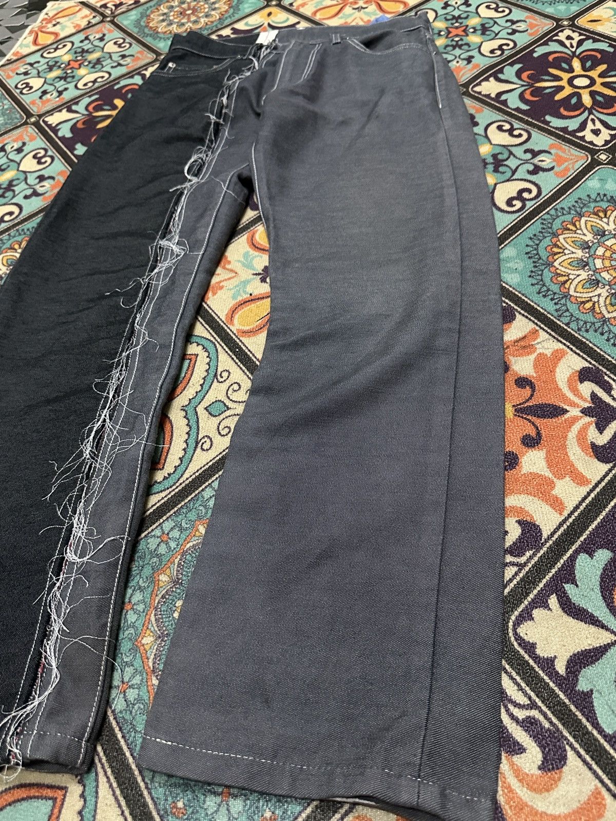 Comme des Garcons Homme Plus SS06 Comme des Garcons Reconstructed Hybrid Denim Pant Size US 30 / EU 46 - 6 Thumbnail