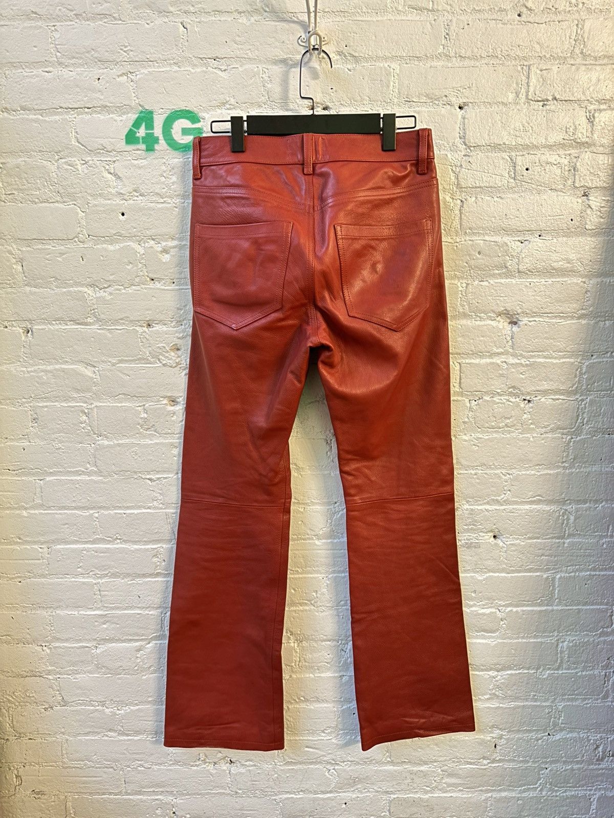 Enfants Riches Deprimes ENFANTS RICHES DEPRIMES RED LEATHER FLARES Size US 29 - 3 Thumbnail