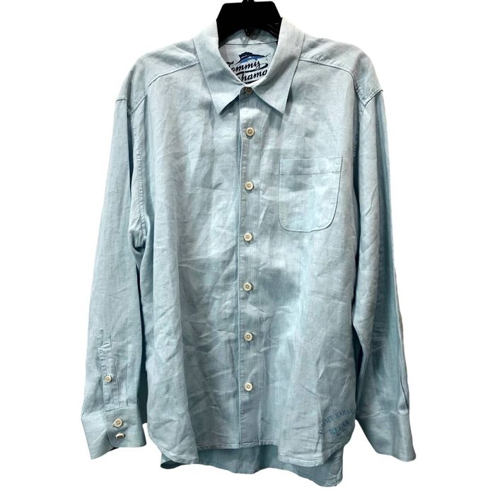L - Tommy Bahama Embroidered Of Dice & Men 100% Silk Shirt