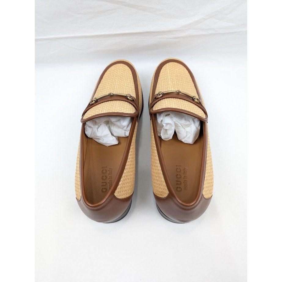 Gucci o1rshd1 Horsebit Buckle Loafers in Beige/Brown Size US 11.5 / EU 44-45 - 19 Thumbnail