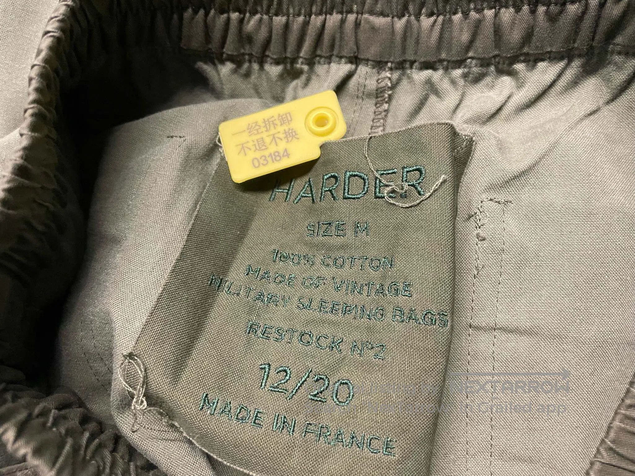 Harder Harder size M Vietnam War Military Cloth Drawstring Zip Pa Size US 27 - 5 Thumbnail